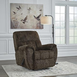 Signature Design by Ashley Rampant Casual Manual Rocker Recliner with Pillow-Top Arms, Dark Brown Signature Design by Ashley