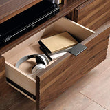 Sauder Harvey Park Credenza, for TVs up to 70", Grand Walnut finish Sauder