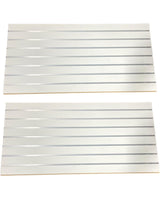 White Slatwall Panels 24"H x 48"L (Set of 2 Panels) - with or Without Metal Inserts (with Metal Inserts) Only Garment Racks