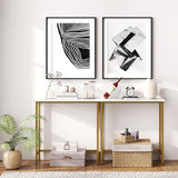 HollyHOME Narrow Hallway Table, 29.5" Small Console Stand, Slim Entryway Table, Sofa Desk, for Hallway, Bedroom, Living Room, Foyer, Marble Texture HollyHOME
