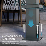 MIRADOR 80S Louvered Pergola 10' x 20', Modern Style with Adjustable Louvers and Integrated Drainage System for Deck Garden Yard, Easy Installation, Plus Size, Charcoal MIRADOR