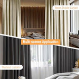 MaKefeile Room Divider Curtains with Flexible Ceiling Curtain Tracks Set,100% Blackout Floor to Ceiling Curtains Patio Sliding Door Curtains (Black Drape & Black Rail W 8.3 × H 7 FT) MaKefeile