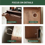 Wayshome Oak Shoe Cabinet with 3 Flip Drawers, Solid Wood Shoe Storage Cabinet, Narrow Shoe Organizer for Entryway, 7.9" x 33.5" x 45.7", Oak Wood, Walnut Wayshome