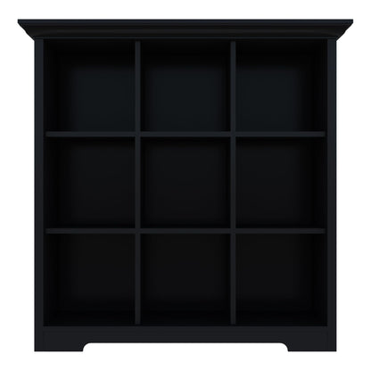 Stylish Black 3-Tier Cube Storage Bookcase with Base by OSCHF - WoodArtSupply