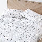 Eddie Bauer - Twin Sheet Set, Cotton Percale Bed Sheets, Crisp & Cool Home Decor, Dorm Room Essentials (Kayaks White, Twin) Eddie Bauer