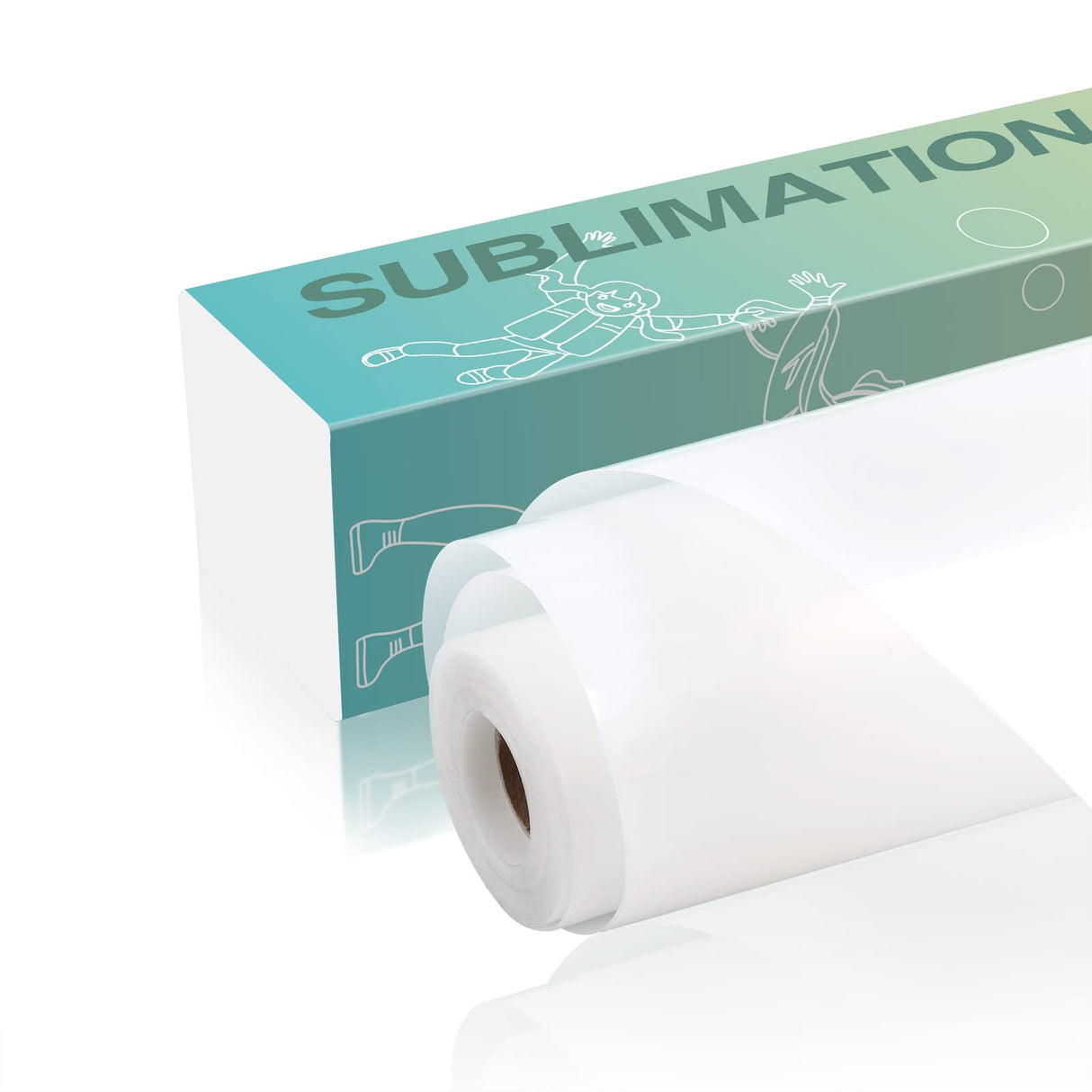 HTVRONT Clear Sublimation HTV Vinyl Matte 12" X 20FT - Sublimation Vinyl High Transfer Rate - Bright Smooth Washable HTV for T-Shirt/Hat/Pillow/Bag HTVRONT