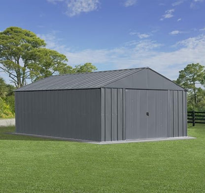 Arrow Classic Metal Shed, 12 x 17, Charcoal - WoodArtSupply