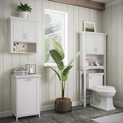 RiverRidge Somerset Tilt-Out Laundry Hamper, White RiverRidge