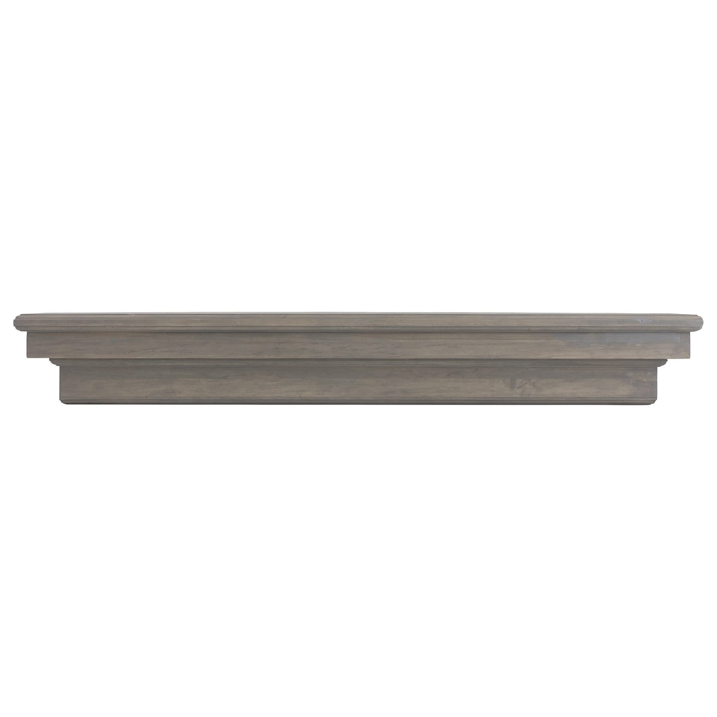 DOGBERRY 48" French Corbel Mantel | Floating Fireplace Mantel | Rustic Wood Shelf | Perfect for Electric Fireplaces and Décor | Modular 3 in 1 Design | Corbel Bracket Arches Included - Ash Gray