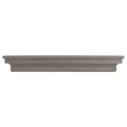 DOGBERRY 48" French Corbel Mantel | Floating Fireplace Mantel | Rustic Wood Shelf | Perfect for Electric Fireplaces and Décor | Modular 3 in 1 Design | Corbel Bracket Arches Included - Ash Gray