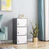 iCHENGGD 3 Door Metal Locker Steel Storage Cabinet, Office Storage Lockers for Employees, Vertical Metal Cabinets for Home,Office,School,Room Storage Organizer iCHENGGD