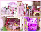 Rooftop Romance 3D Puzzle Dollhouse for Girls - Easy to Assemble 3-D Miniature Doll House Building Kit with LED Light for Kids - Educational Paper Jigsaw Puzzles - Perfect Craft Toys Gift - 101 Pcs Sourcingbay