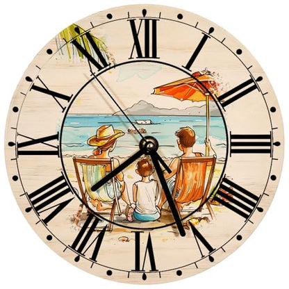 US Stock 20pcs Wood Wall Clock 7.9 inch Sublimation Blank Wooden Round Wall Clocks for Living Room Decor Heat Transfer Press Printing DIY