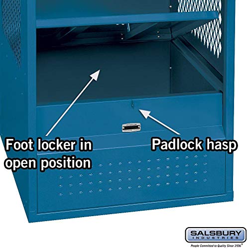 Salsbury Industries Open Access Standard Unassembled Metal Locker, 6-Feet-18-Inch, Blue Salsbury Industries