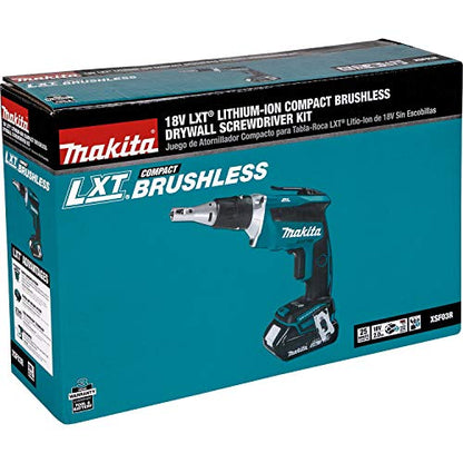 Makita XSF03R 18V LXT Lithium-Ion COMPACT Brushless Cordless Drywall Screwdriver Kit (2.0Ah) - WoodArtSupply