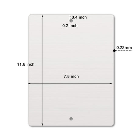 Hotop 3 Pieces Aluminum Weatherproof Metal Sign White Aluminum Sign Blank for Parking Space, Party, Graduation, Birthday, Anniversary, Garden, Art Project Hotop