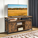VASAGLE TV Stand for 65 Inch TV, Entertainment Center, TV Table and Console, TV Cabinet with Adjustable Shelves, Industrial Design, Rustic Brown and Black ULTV071B01 VASAGLE