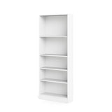 Tvilum Element Wide 5 Shelf Bookcase, Tall, White Tvilum