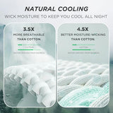Bedsure Cooling Waffle Queen Size Blanket - Lightweight Cotton Spring Blanket of Rayon Derived from Bamboo for Hot Sleepers, Luxury Throws for Bed, Couch and Sofa, Ivory, 90x90 Inches Bedsure