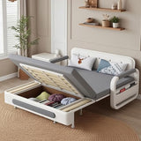 gaoyangjiaju Full Size Pull-Out Sofa Daybed with Trundle, Versatile Futon Couch with Sleeping Function,Metal armrest and Storage Space, for Small Rooms and Living Rooms,59.84" gaoyangjiaju