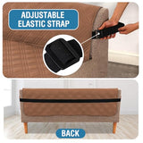 H.VERSAILTEX 100% Waterproof Futon Cover Reversible Futon Slipcover Armless Sofa Slipcover Furniture Protector Seat Width Up to 70" Washable with Adjustable Elastic Strap Anti-Slip, Terracotta/Beige H.VERSAILTEX