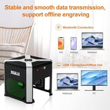 Laser Engraver WAINLUX K6 Pro, 3000mW Laser Engraving Machine, 0.05mm Accuracy, BT Connection Portable Mini Laser Cutter Engraver Tool for Wood Vinyl Leather Glass, DIY Art, Logo Design,Laser class4 WAINLUXPRO