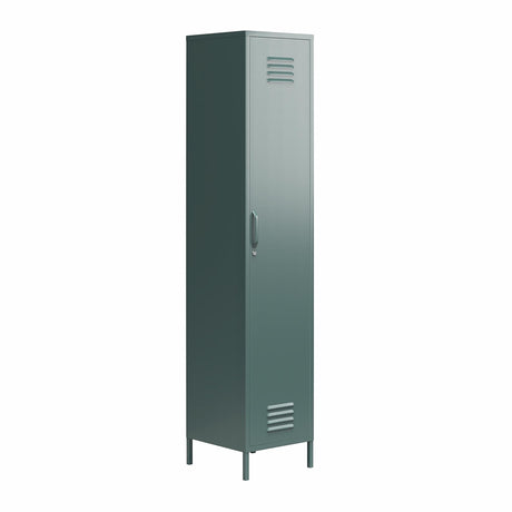 Novogratz Cache 1-Door Tall Single Metal Locker Style Storage Cabinet, Hunter Green Novogratz