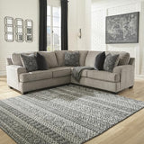 Signature Design by Ashley Bovarian Casual L-Shaped 2-Piece Sectional with Loose Seat Cushions and 5 Accent Pillows, Light Brown Signature Design by Ashley