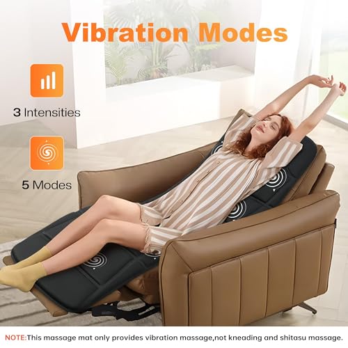 CILI Full Body Massage Mat with Heat, Vibration Back Massage Pad, Full Body Massager for Bed Chair Sofa, Massage Mattress Pad CILI