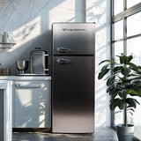 Frigidaire EFR751 2 Door Apartment Size Refrigerator/Freezer Combo, 7.5 cu ft, Platinum Series, Stainless, 23" D x 21.5" W x 55.5" H, Stainless Steel Frigidaire