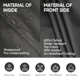 loriano Patio Furniture Covers 4 Piece, Outdoor Furniture Covers Waterproof, 600D Heavy Duty Lawn Patio Covers Set Grey-Black loriano