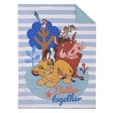 Disney The Lion King Blue, Tan, and Orange, Better Together 4 Piece Toddler Bed Set - Comforter, Fitted Bottom Sheet, Flat Top Sheet, and Reversible Pillowcase NoJo