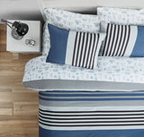 Nautica - Twin Duvet Cover Set, Cotton Reversible Bedding with Matching Sham, Casual Home Decor (Rendon Charcoal, Twin) Nautica