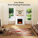 44" Corner Electric Fireplace with Mantel Package Freestanding Fireplace Heater Corner Firebox with Log & Remote Control,750-1500W,White Xbeauty