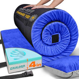 GAIALOOP 4 INCH Thick Memory Foam Camping Pad Futon Mattress, Portable Floor Sleeping Mat Sleepover Guest Bed Roll Up Mattress for Outdoor [Twin:75 * 38 * 4"] Gaialoop