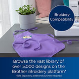 Brother PE545 Embroidery Machine, Wireless LAN Connected, 135 Built-in Designs, 4" x 4" Hoop Area, Large 3.7" LCD Touchscreen, USB Port, 10 Font Styles Brother