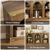 LITTLE TREE 63" Modern Console Sofa Table with 3-Tier Storage, Wooden Rectangular Foyer Table, for Entrance, Hallway, Living Room, Rustic Brown LITTLE TREE