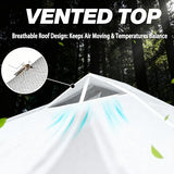 SANWAY 10x10 Pop up Canopy Tent, One-Button, Outdoor Instant Canopy Protable for Events, Camping, Parties, Vendor, Beach Tent - White SANWAY