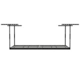 MonsterRax Overhead Garage Storage Rack - 4 x 8 Ceiling Racks for Garage Shelving, Organization, Adjustable Hanging Storage, Grey, 12"- 21" Height Adjustment MonsterRAX Storage Solutions