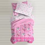 Dream Factory Magical Princess Ultra Soft Microfiber Girls Comforter Set, Pink, Twin dream FACTORY