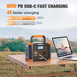 Portable Power Station 300W (Peak 600W), GRECELL 288Wh Solar Generator with 60W USB-C PD Output, 110V Pure Sine Wave AC Outlet Backup Lithium Battery for Outdoors Camping Travel Hunting Home Blackout GRECELL