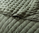 WDCOZY King Size Quilt Bedding Sets with 2 Pillow Shams, Lightweight Soft Bedspread Coverlet, Quilted Blanket Thin Comforter Bed Cover for All Season, 3 Pieces, 104x90 inches, Moss Green WDCOZY