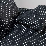 Elegant Comfort Luxury Soft Bed Sheets Polkadot Pattern - 1500 Premium Hotel Quality Microfiber Softness Wrinkle and Fade Resistant (6-Piece) Bedding Set, King, Black Elegant Comfort