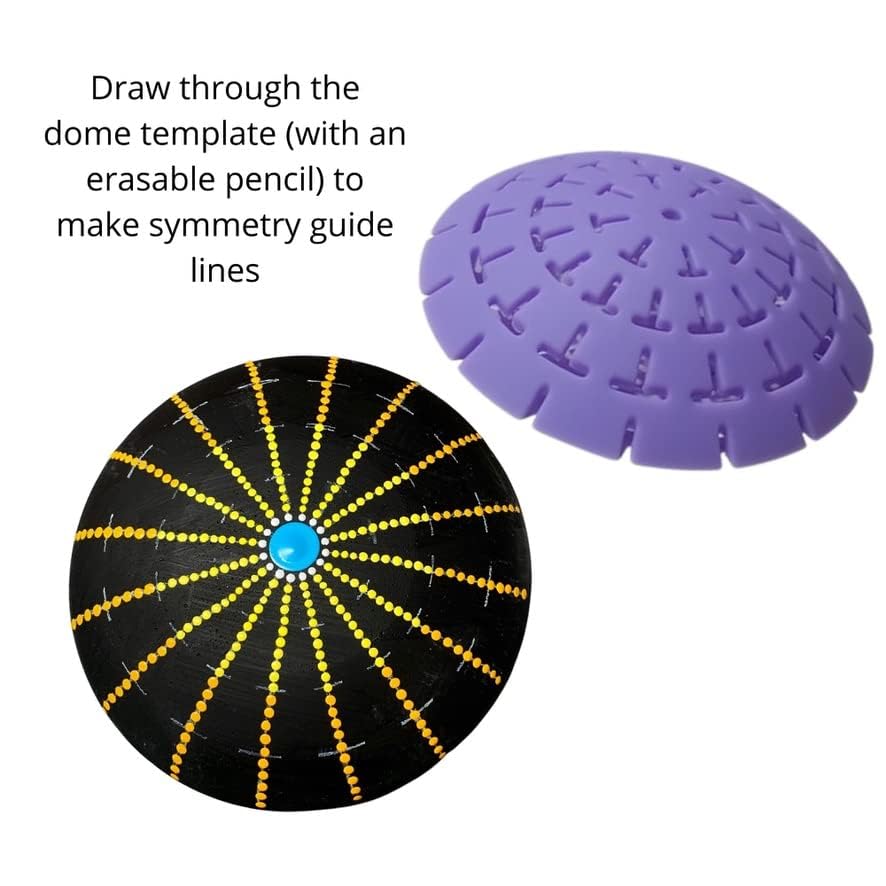 Rock molds for Making Art Stones with Dome Stencils - Design #2 and #3 - Happy Dotting Company - Smooth Rocks for Painting - DIY Painting - Dotting Mandala Art - Stone Crafts Painting - Silicone Mold Happy Dotting Company