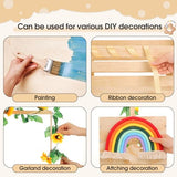 Yerliker Wooden Baby Shower Crate Closet Baby Shower Gifts Basket Baby Storage Crate Hamper with Handle Personalized Basket for Newborn Boys Girls Pregnancy Gifts(Wood Color, Cloudy, Rainbow) Yerliker