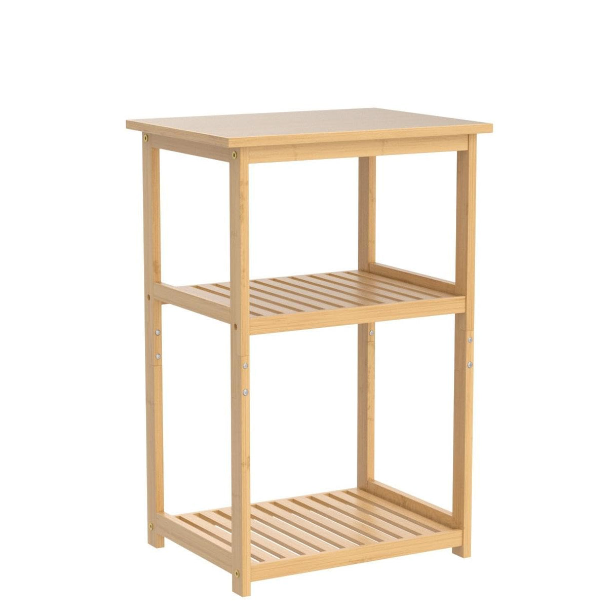 smusei Side Table Set of 2 End Tables Living Room for Small Spaces Farmhouse Bedside Table for Bedroom Guest Room Office, Bamboo smusei