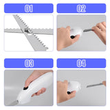 Leopacat Electric Fillet Knife, Powered Stainless Steel Cordless Steak Carving for Meat Portable Kitchen Home Restaurant Picnic Fish with Ergonomic Handle Serrated Blades Raw Cooked Food Leopacat