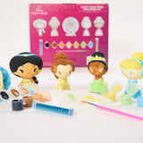 Innovative Designs Disney Princess DIY Paint Your Own Figurines Arts and Crafts Set for Girls, Paint, Paint Brush, and Glitter – Cinderella, Belle, Tiana, Jasmine, and Princess Castle Innovative Designs