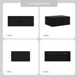 Aienvey Floating Nightstand, Floating Shelf with Drawer, Wall Mounted Nightstand, Floating Bedside Table (Black) Aienvey