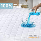 100% Quilted Waterproof Mattress Protector Full, Fitted Full Size Mattress Pad, Breathable & Soft 16 Inches Deep Pocket Full Size Mattress Cover, Machine Washable Mattress Cover Full DANYDude